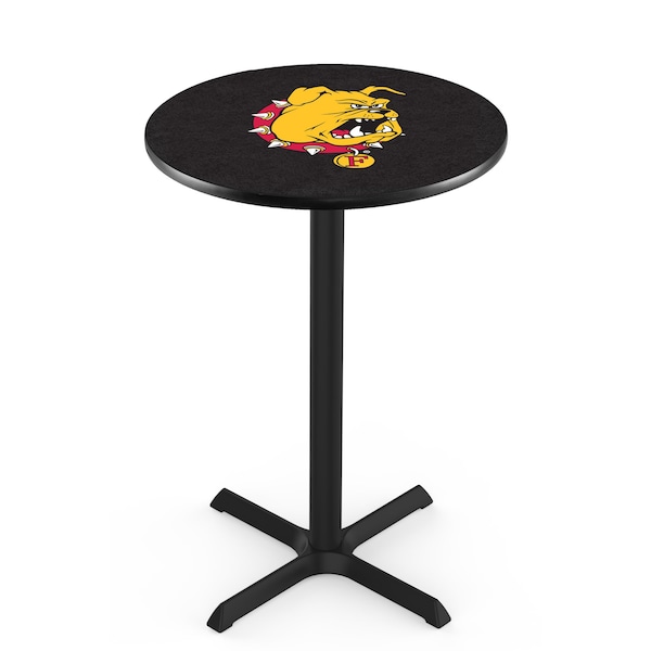 42" Blk Wrinkle Ferris State Pub Table